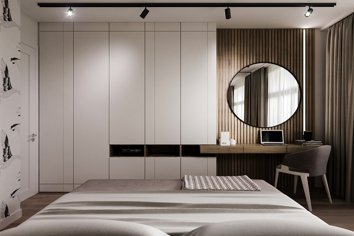 Спальня со шкафом — обзор новинок мебели 2020 года. Красивый и современный дизайн шкафов (200 фото)