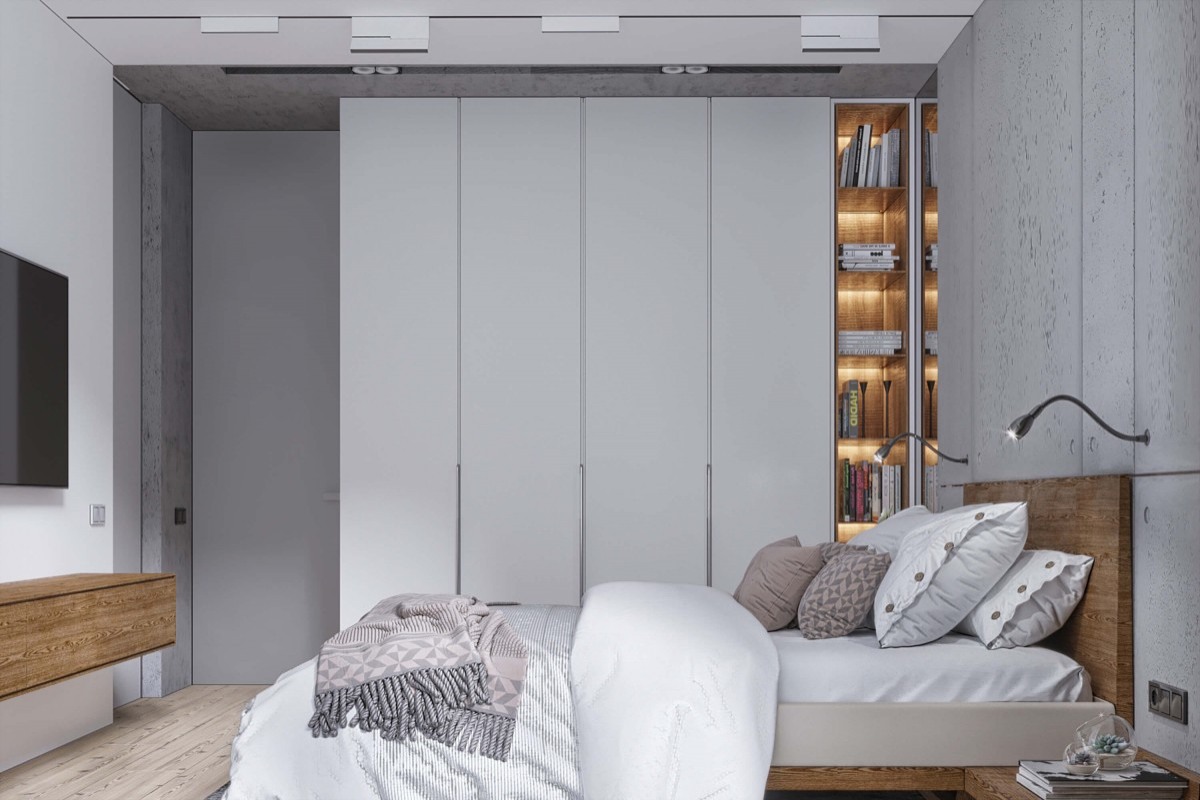 Дизайн спальни со шкафом (74 фото)
